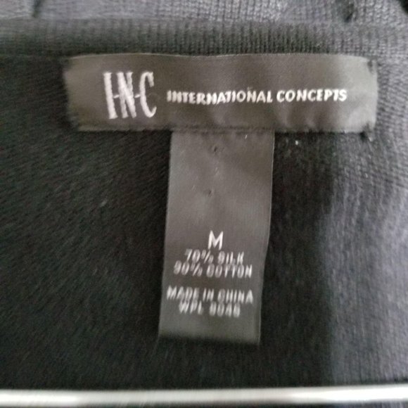 INC M Black One Button Cardigan - Picture 3 of 3